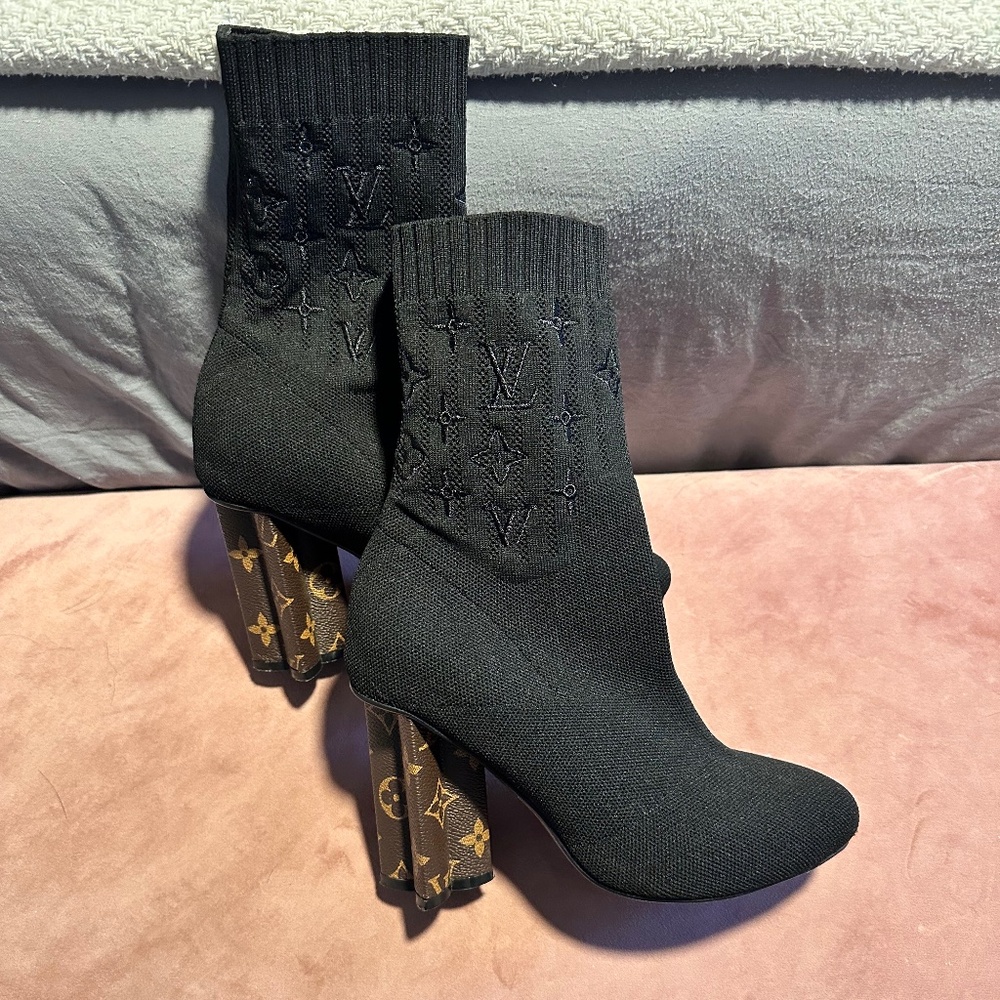 Monogram Sock Boots